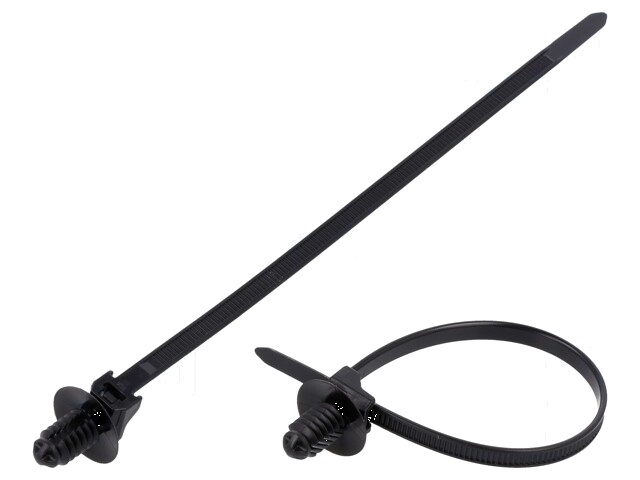 Kabelbinder; met bevestiging; L: 165mm; W: 4,6mm; polyamide; 180N Kabelbinder; met bevestiging; L: 165mm; W: 4,6mm; polyamide; 180N